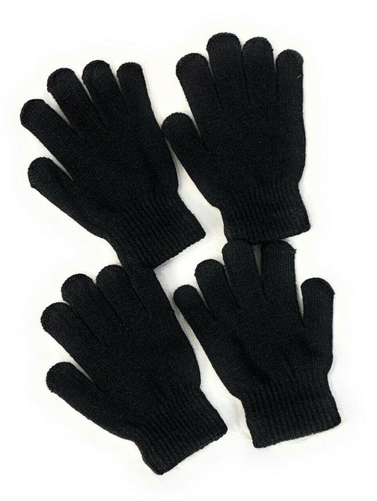 2 Pairs of Kids Children's Magic Primary School Gloves Winter Warm Stretchy UK