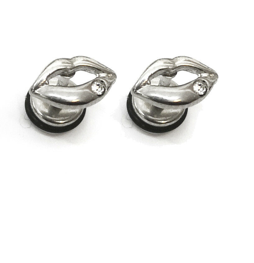Mens PAIR Stainless Steel Stud Earrings Pair Design Screw back Womens Girls Boy