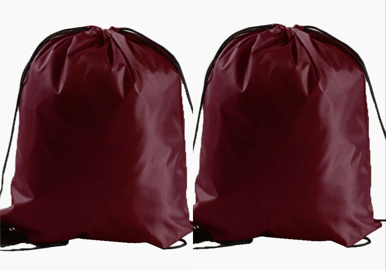 2 x School Drawstring Bag Sport Gym Swim PE Dance Sports Book Ballet Waterproof