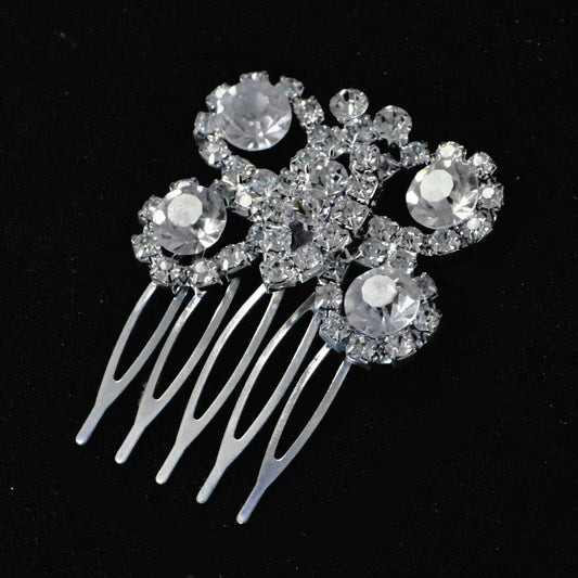 Butterfly Wedding Hair Pins Comb Bridal Clips Crystal Bridesmaid Kids Girls