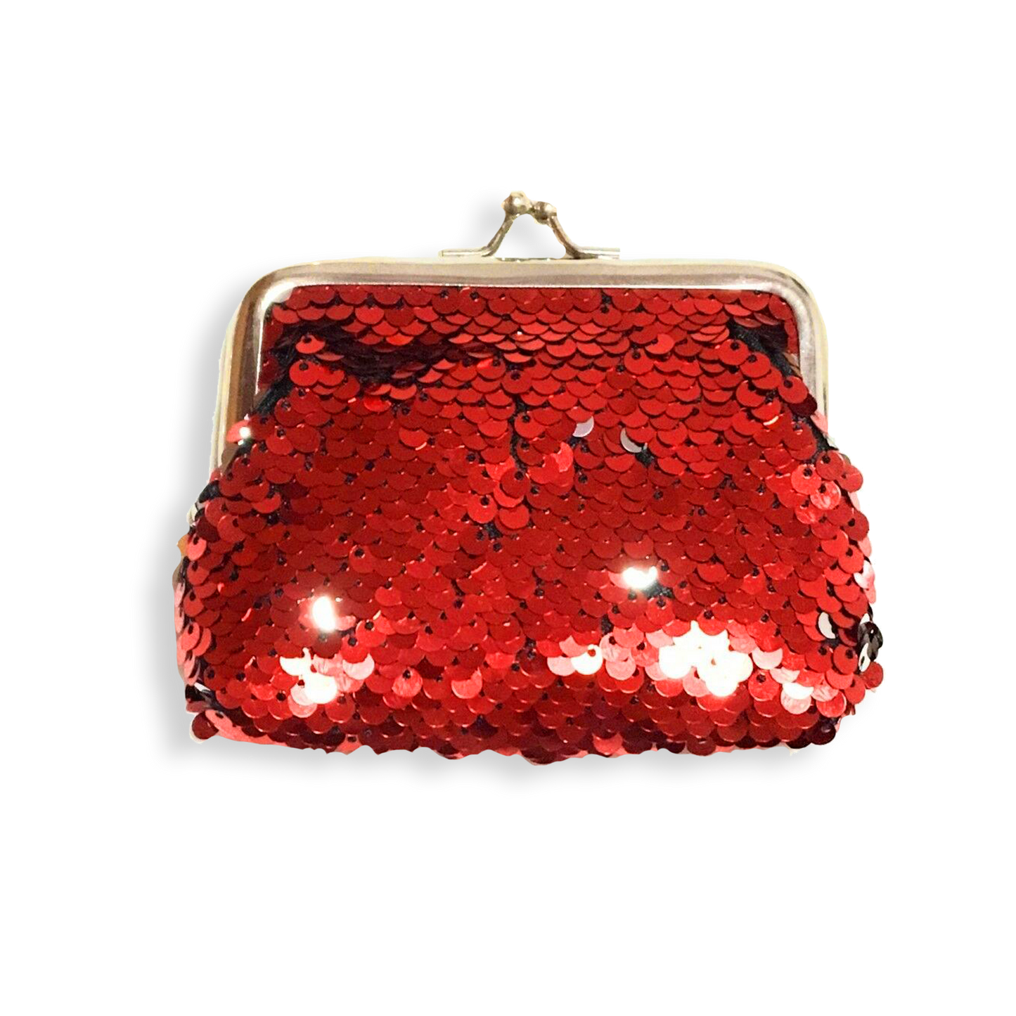 Ladies Girls Reversible Sequin Red Coin Wallet Pouch Money Purse Card Holder Gift UK