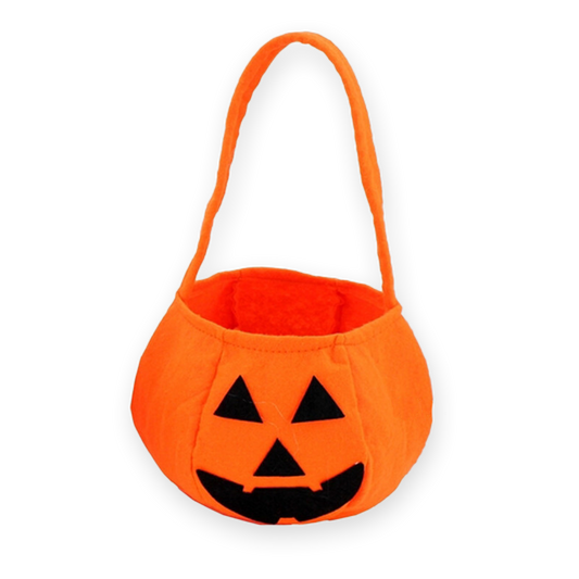 Kids 3 Set Halloween Costume Bundle - Pumpkin Trick or Treat Bag, Pumpkin Cape, Witches Hat