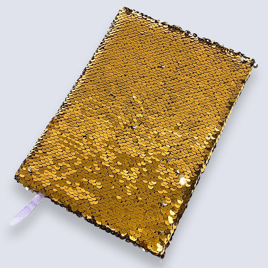 A5 Reversible Sequin Gold Silver Notebook Glittery Notepad Writing Journal Diary Book Gift