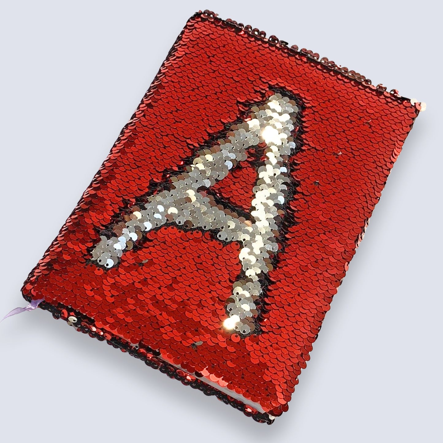 A5 Reversible Sequin Red Silver Notebook Glittery Notepad Writing Journal Diary Book Gift