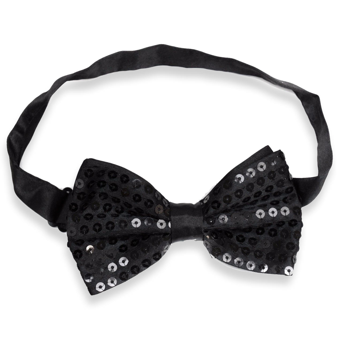 Sequin Satin Black Shiny Bow Tie Dickie Show Sparkly Fancy Dress Magic Mens Boys
