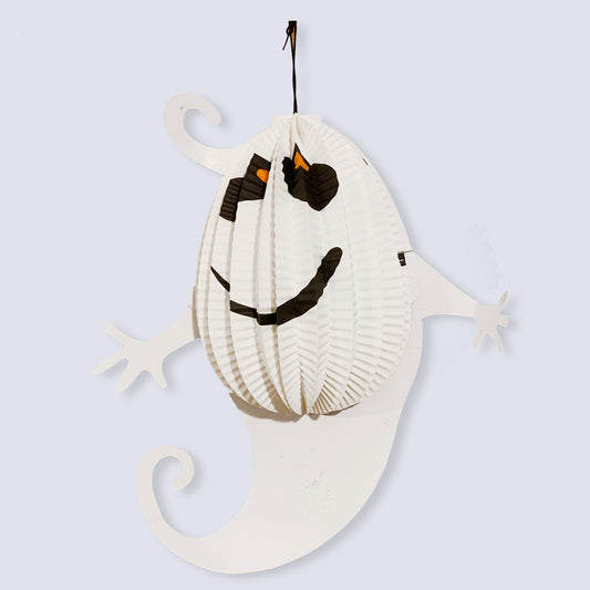 Large Halloween Paper Ghost 3D Hanging Decorations Scary Black and Orange Spider