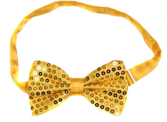 Sequin Satin Gold Shiny Bow Tie Dickie Show Sparkly Fancy Dress Magic Mens Boys