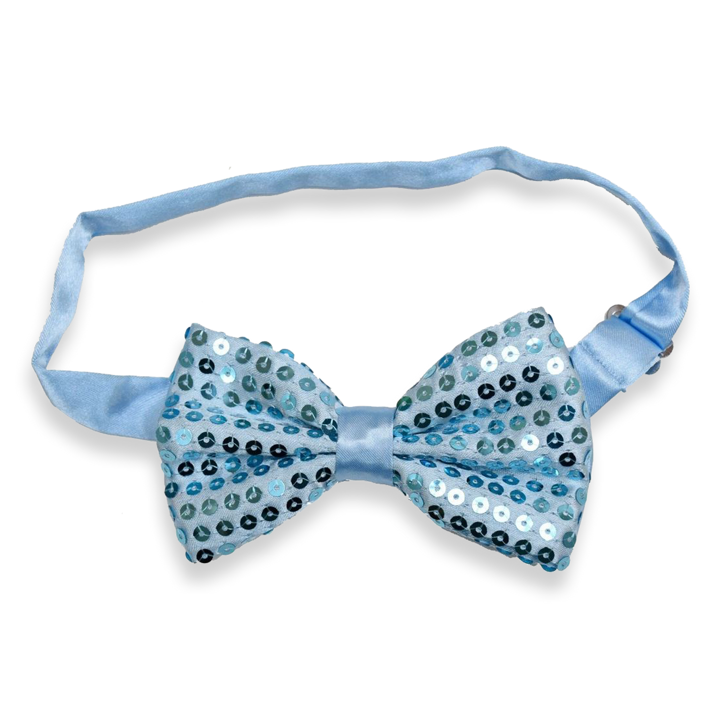 Sequin Satin Baby Blue Shiny Bow Tie Dickie Show Sparkly Fancy Dress Magic Mens Boys