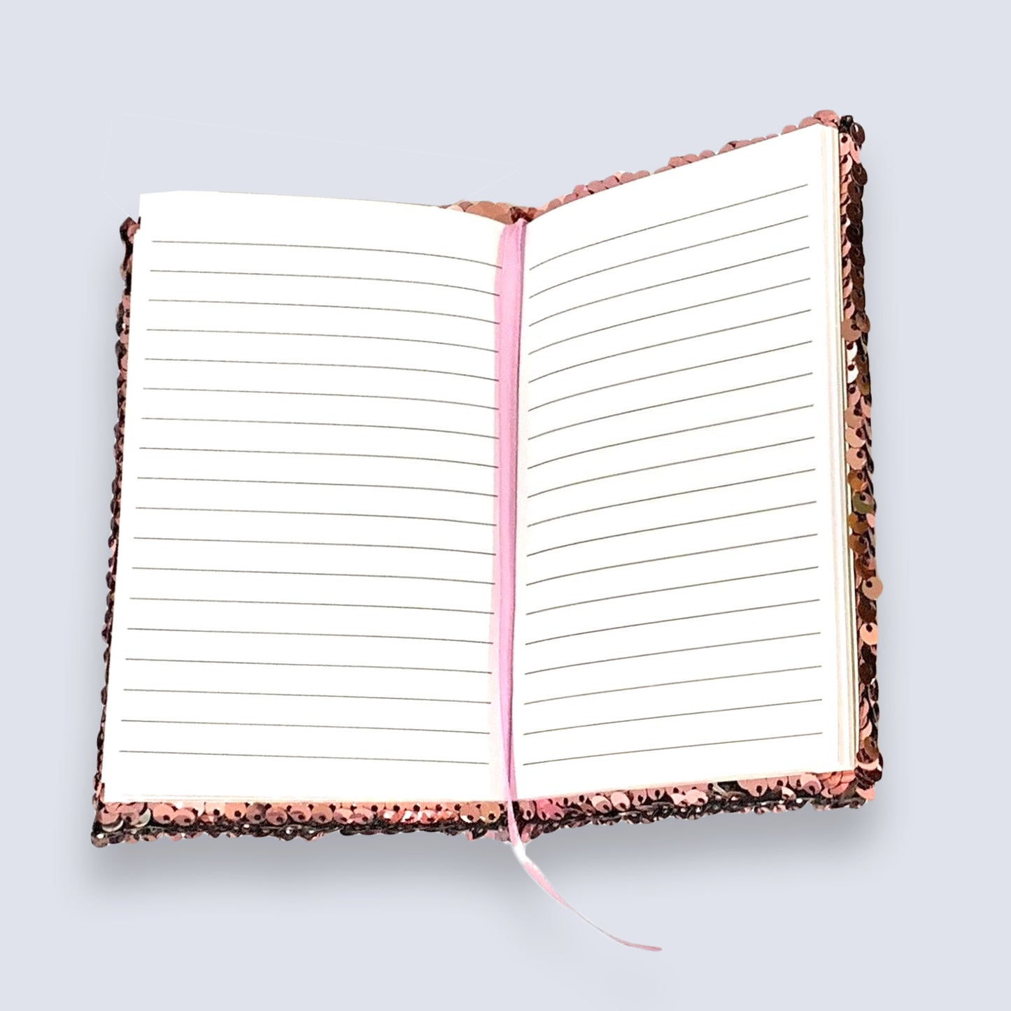 Small A6 Reversible Sequin Baby Pink Notebook Notepad Journal Diary Book Xmas Girls Gift