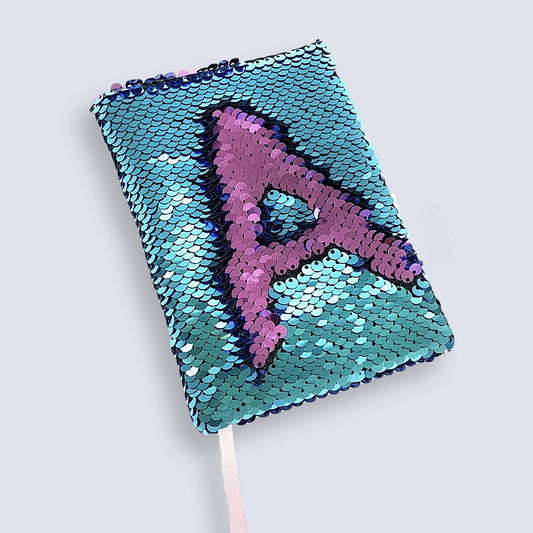 Small A6 Reversible Sequin Blue Notebook Notepad Journal Diary Book Xmas Girls Gift