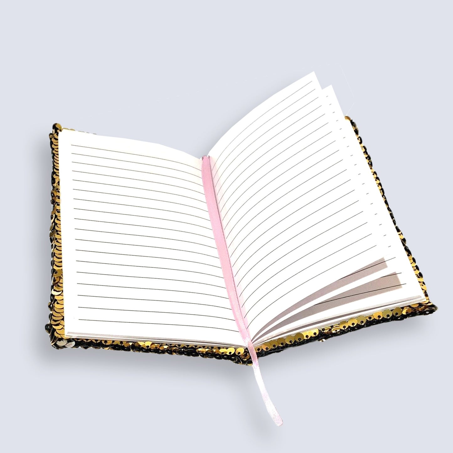 Small A6 Reversible Sequin Gold Notebook Notepad Journal Diary Book Xmas Girls Gift