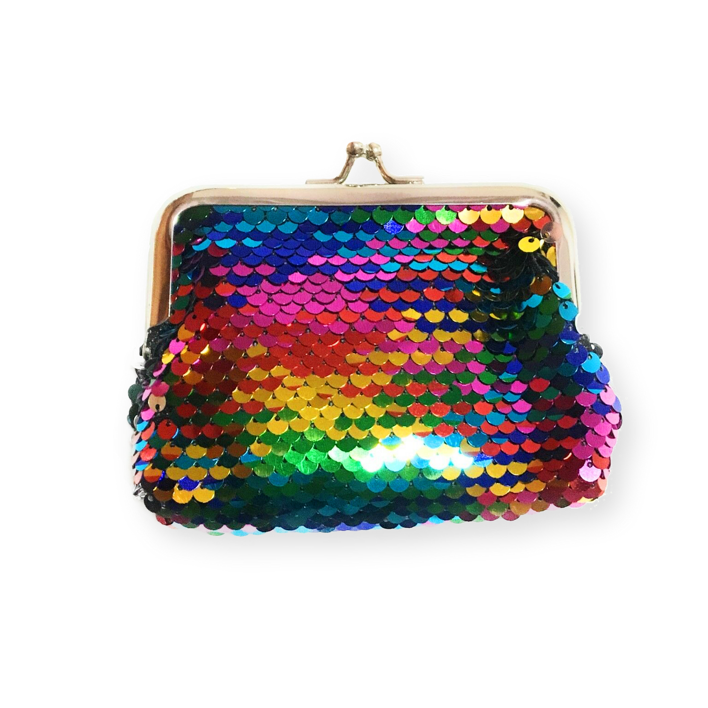 Ladies Girls Reversible Sequin Rainbow Coin Wallet Pouch Money Purse Card Holder Gift UK