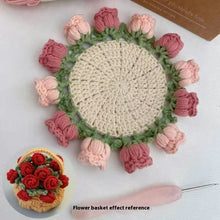 Load image into Gallery viewer, Rose Crochet Coaster Kit Craft