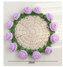 Load image into Gallery viewer, Rose Crochet Coaster Kit Craft