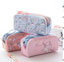 Load image into Gallery viewer, Unicorn Canvas Large Capacity Pencil Case