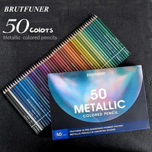 Load image into Gallery viewer, 50 Colours Pearlescent Colouring Pencils Set Craft