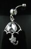 Load image into Gallery viewer, Surgical Steel Crystal Heart Umbrella Navel Belly Bar