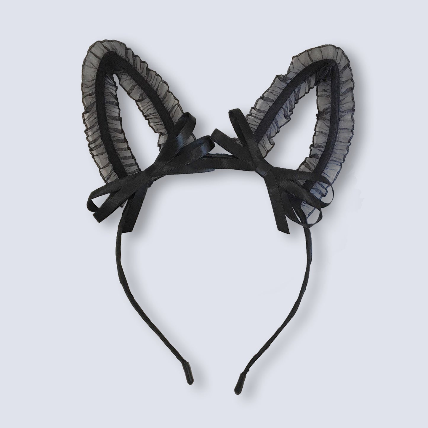 Black Sexy Lace Bow Bunny Rabbit Ears Headband Fancy Dress Cosplay Halloween Party