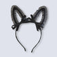 Black Sexy Lace Bow Bunny Rabbit Ears Headband Fancy Dress Cosplay Halloween Party
