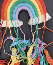 Load image into Gallery viewer, Cotton Thread Art - Large Rainbow Home Deco Wall Hanging Dreamcatcher Gift UK