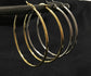 6cm Stainless Steel Hoop Sleepers Earrings - Silver or Gold