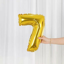 Load image into Gallery viewer, Reusable 16" Birthday Party Gold Number Foil Balloon Self Inflating Air Baloon