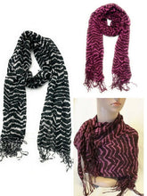 Load image into Gallery viewer, 100% Viscose Cotton Long Zebra Stripe Animal Print Scarf Gift