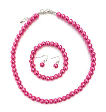 Load image into Gallery viewer, CLASSIC FAUX PEARL NECKLACE EARRINGS &amp; BRACELET JEWELLERY SET VINTAGE