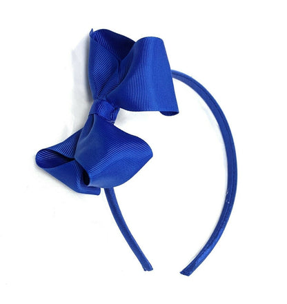 Girls Kids Large Hair Bow Headband Alice Band Ribbon Bands School Wedding Party