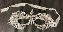 Load image into Gallery viewer, Ladies White LACE Masquerade Eye Mask Gothic Fancy Dress Hen Party Halloween New