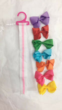 Load image into Gallery viewer, 7 Girls Red Pink Green Blue Purple Big Hair Bow Set with Bow Holder &amp; Gift Bag
