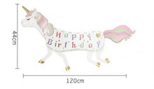 Load image into Gallery viewer, Happy Birthday Bunting Banner - Hanging Letters Party Decoration Garland Unicorn