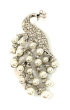 Load image into Gallery viewer, Diamante Crystal Rhinestone Faux Pearl Brooch Pin Animal Rose Jewelry Xmas Gift