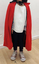 Load image into Gallery viewer, Halloween Black Red Vampire Cape Dracula Devil Cloak Kids Fancy Dress Costume UK