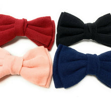 Load image into Gallery viewer, Women Girls Large Felt Big Bow Hair Clip Slide French Spring Barrette Snap Clips