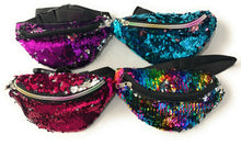 Load image into Gallery viewer, Girls Small Sequin BUM BAG Fanny Pack Travel Waist Money Belt Wallet Pouch UK
