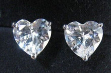 Load image into Gallery viewer, Quality Sparkly Platinum Silver Plated Heart Zircon Crystal Earrings Studs Gift