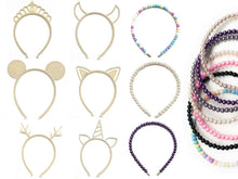 Load image into Gallery viewer, Pearl Headband - Girls Alice Hair Head Band - Unicorn Cat Ear Crown Horn Antler