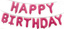 Load image into Gallery viewer, Reusable 16" Happy Birthday Banner Foil Balloon Bunting Self Inflating Balloons