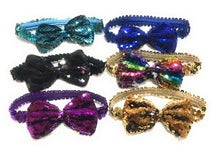 Load image into Gallery viewer, Big Girls Kids Sequin Bow Elastic Hairband Headband Stretch Turban Head Wrap UK