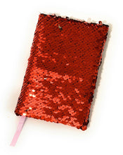 Load image into Gallery viewer, Small A6 Reversible Sequin Notebook Notepad Diary Book Childrens Girls Kids