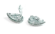Load image into Gallery viewer, Classic Crystal Rhinestone Diamante Teardrop CLIP ON Stud Earrings Studs Womens