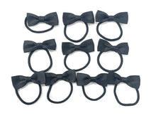 Load image into Gallery viewer, 10 Girls Hair Bow Bobble Elastic Bobbles Set - Primary School Colours - Gift