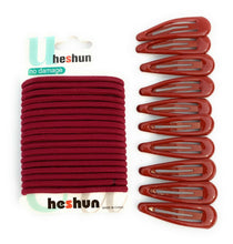 Load image into Gallery viewer, 30 PCS Sleepie Elastics Hair Head Bands Snap Clips Hairbands Bobbles SCHOOL SET