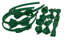 Load image into Gallery viewer, 9 PIECE BUNDLE SET School Hair Bows Headbands Clips Alice Bands Uniform Colours