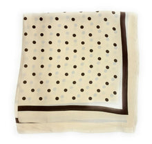 Load image into Gallery viewer, Large Square 70cm Ladies Polka Dots Faux Silk Thin Scarf Neck Warmer Bandana UK