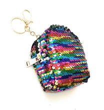 Load image into Gallery viewer, Sequin Unicorn Coin Purse Pouch Mini Backpack Bag Charm Keychain Wallet Girls UK