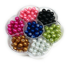Load image into Gallery viewer, 200 Assorted Round 8mm Faux Pearl Beads in a Gift Box Gems Craft Jewelry Making