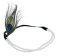 Gatsby Hair Accessories 1920s Flapper White Pearl Bead Headband Peacock Feather