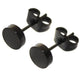 PAIR FAKER CHEATER PLUG BLACK SURGICAL STAINLESS STEEL 6MM MENS STUD EARRINGS